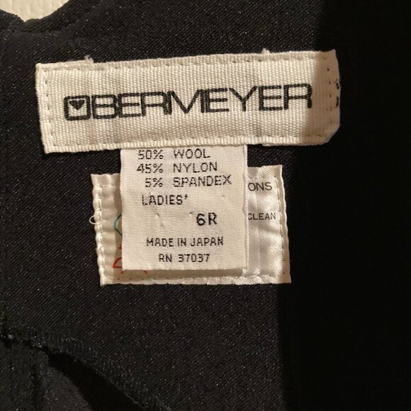 Vintage 80s OBERMEYER Wool-blend Ski Bibs/Pants - Marked Size 6R, FITS SZ 4 - Picture 9 of 9